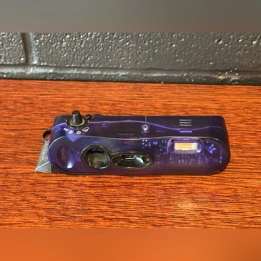 Vintage Polaroid Instand Pocjet Camera in Purple Transparent Design